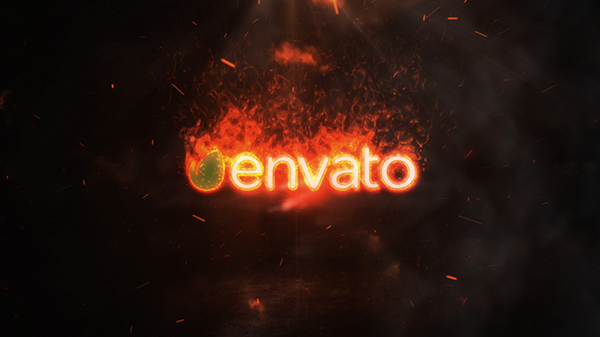 Exploding Burning Logo Reveal - 2