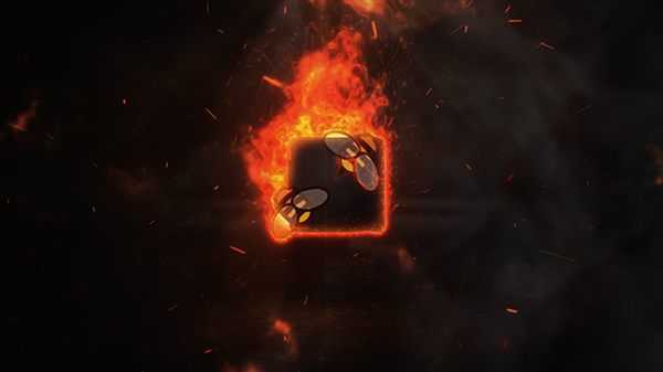 Exploding Burning Logo Reveal - 5
