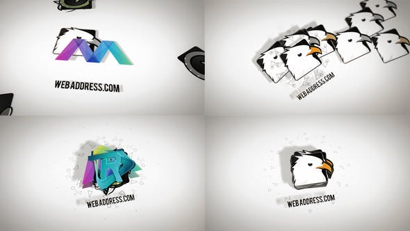 Minimal Business Falling Logos - 4