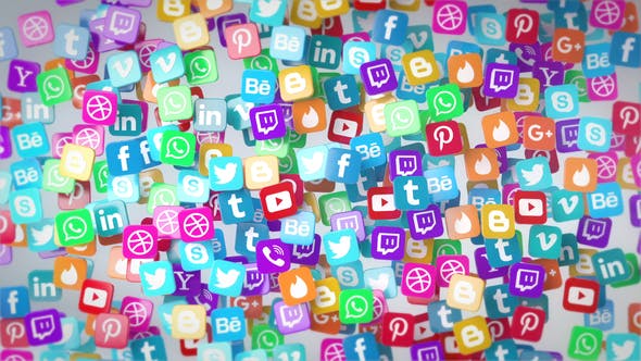 Social Media Flying Icons Logo Reveal - 4